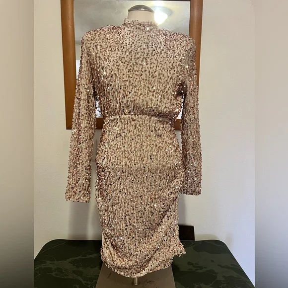 vero moda gold dress Bodie Maxi Dress main image 1